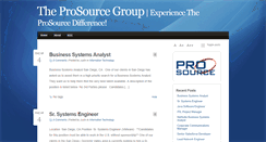 Desktop Screenshot of blog.theprosourcegroup.com